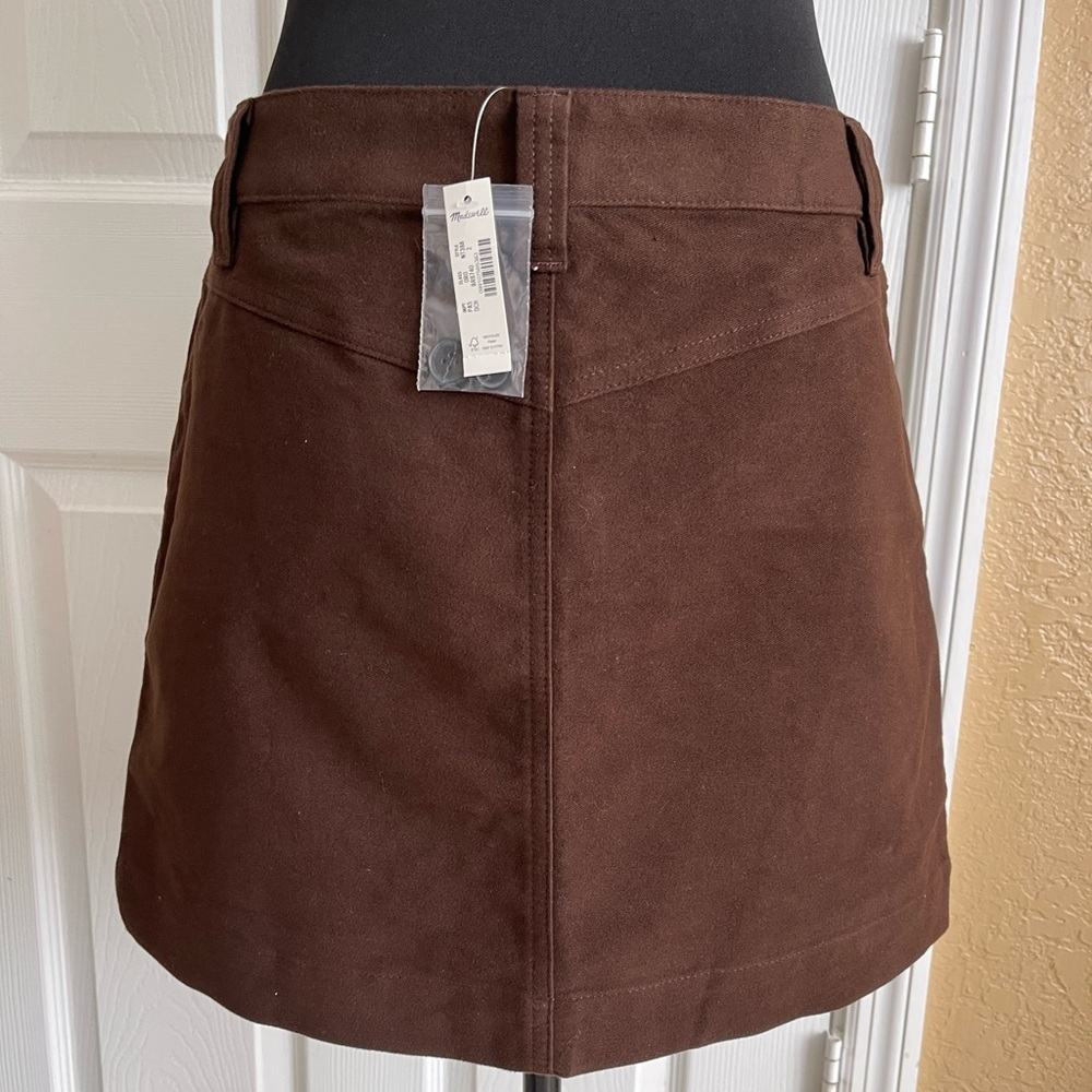 Madewell Dark Brown Mini Skirt size 2 - Picture 3 of 10